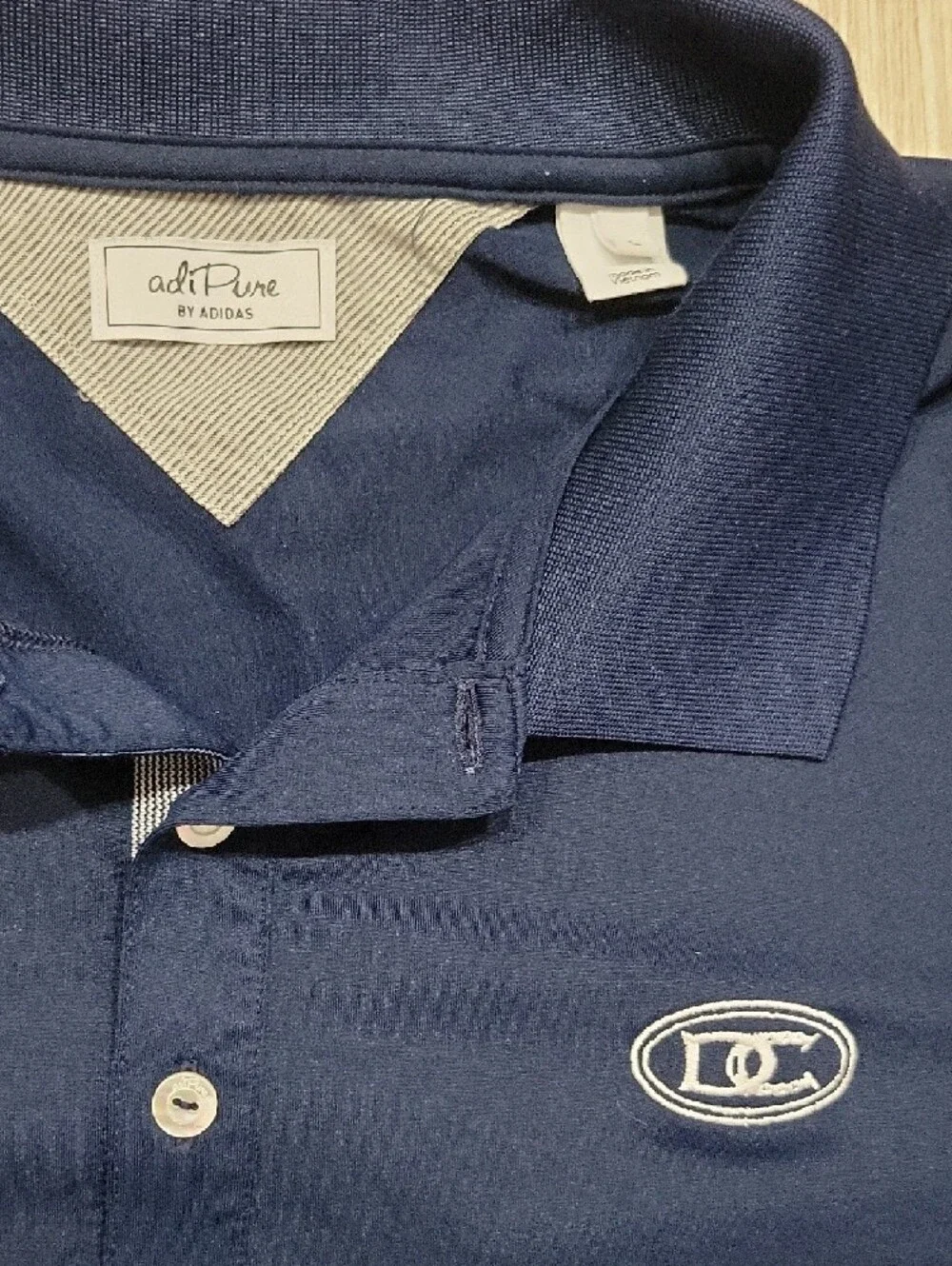 adidas Navy Short-Sleeve Polo with Subtle Logo